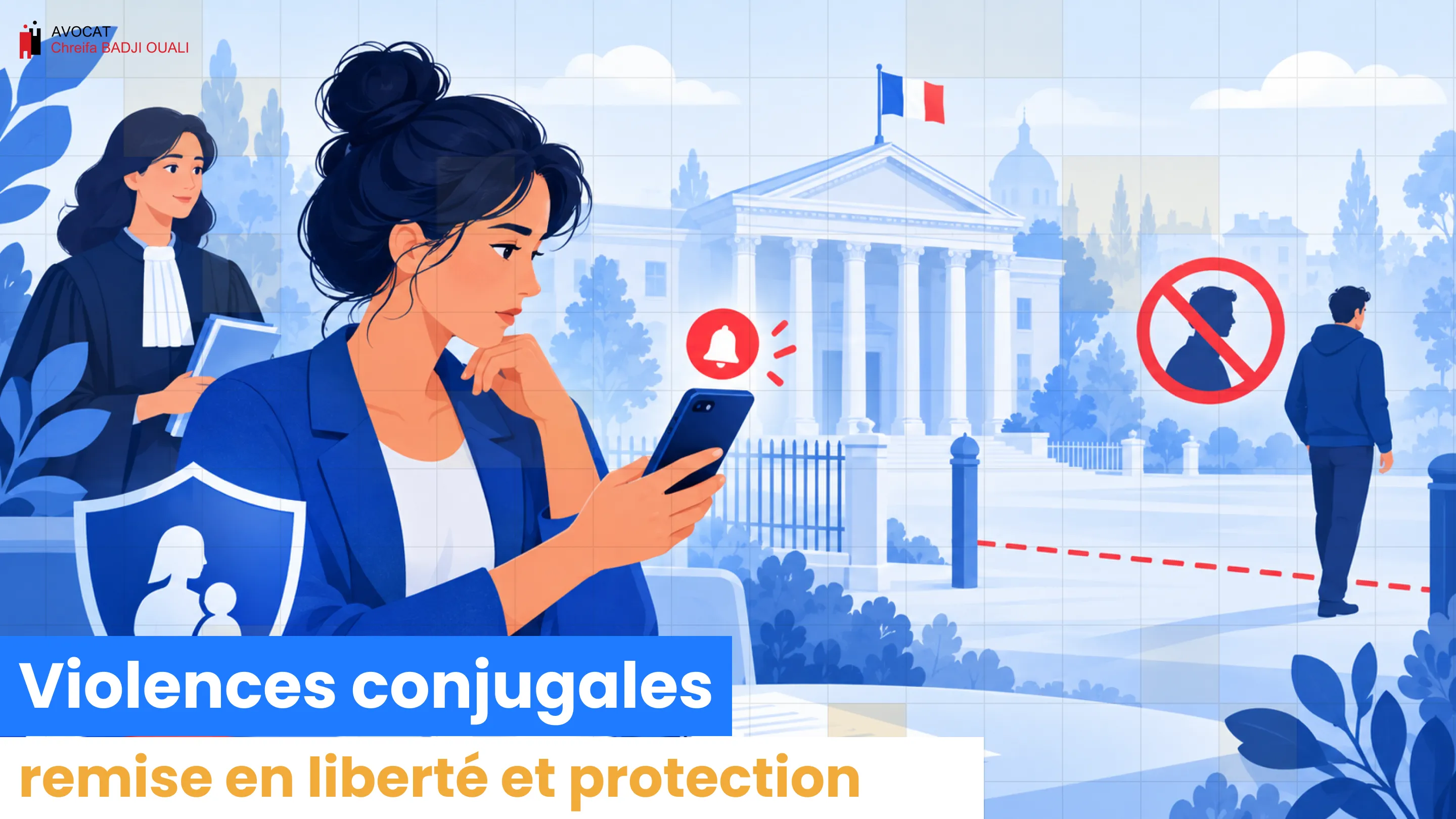 Violences conjugales : une victime informée d’une remise en liberté cherche des mesures de protection.